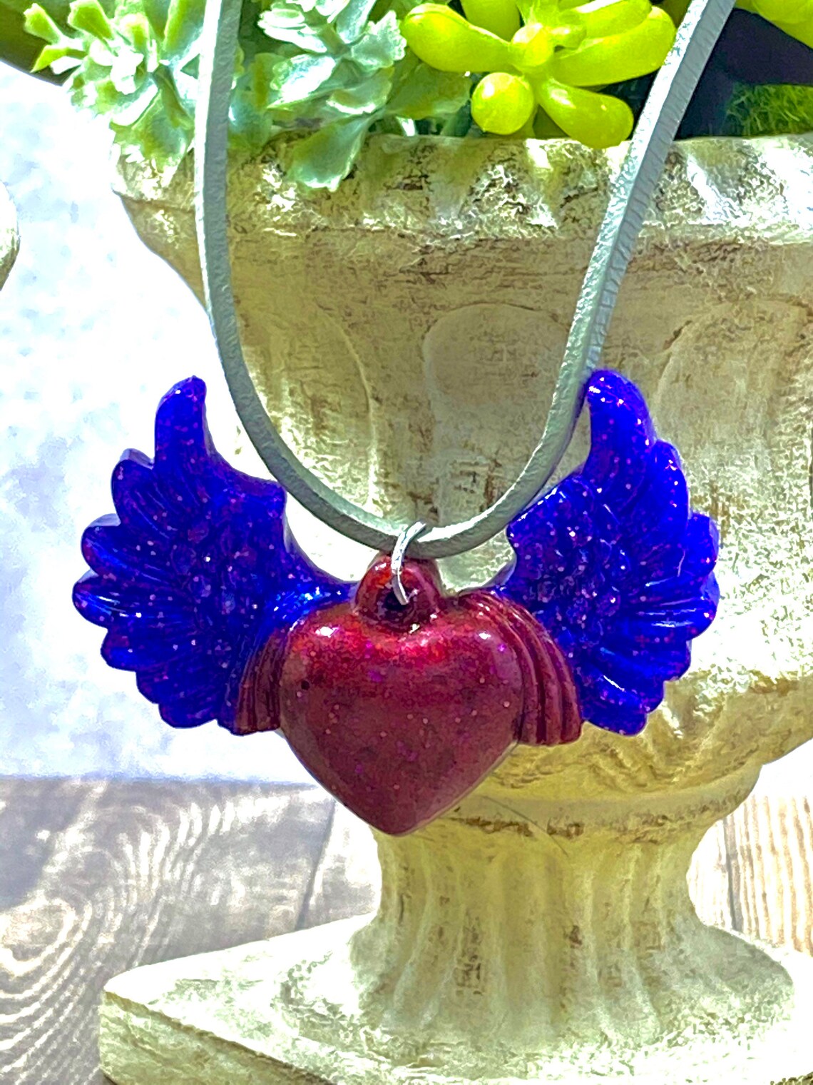 Resin Charm Necklace Etsy