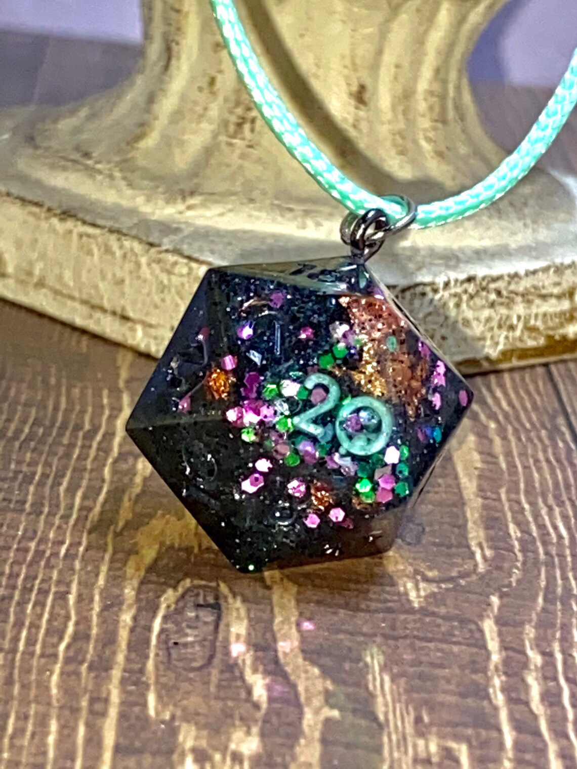 Resin Charm Necklace Etsy