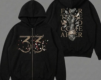 Clair Obscur Expedition 33 zip hoodie, voor degenen die komen na tee, vintage RPG game geïnspireerd shirt, gamer fan cadeau