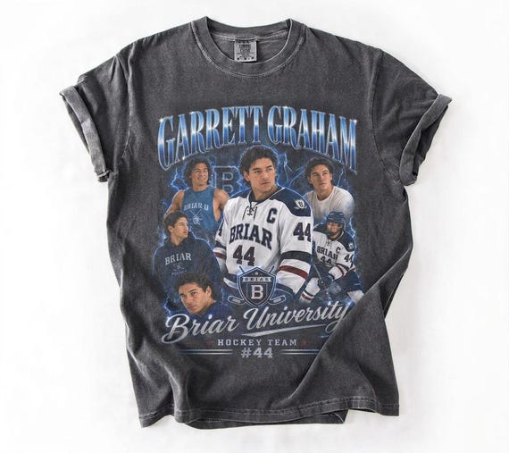 Garrett Graham Briar University Comfort Colors T Shirt, Vintage Hockey Romance Tee, Briar Hockey Team Shirt, Bookish Sports Romance Gift