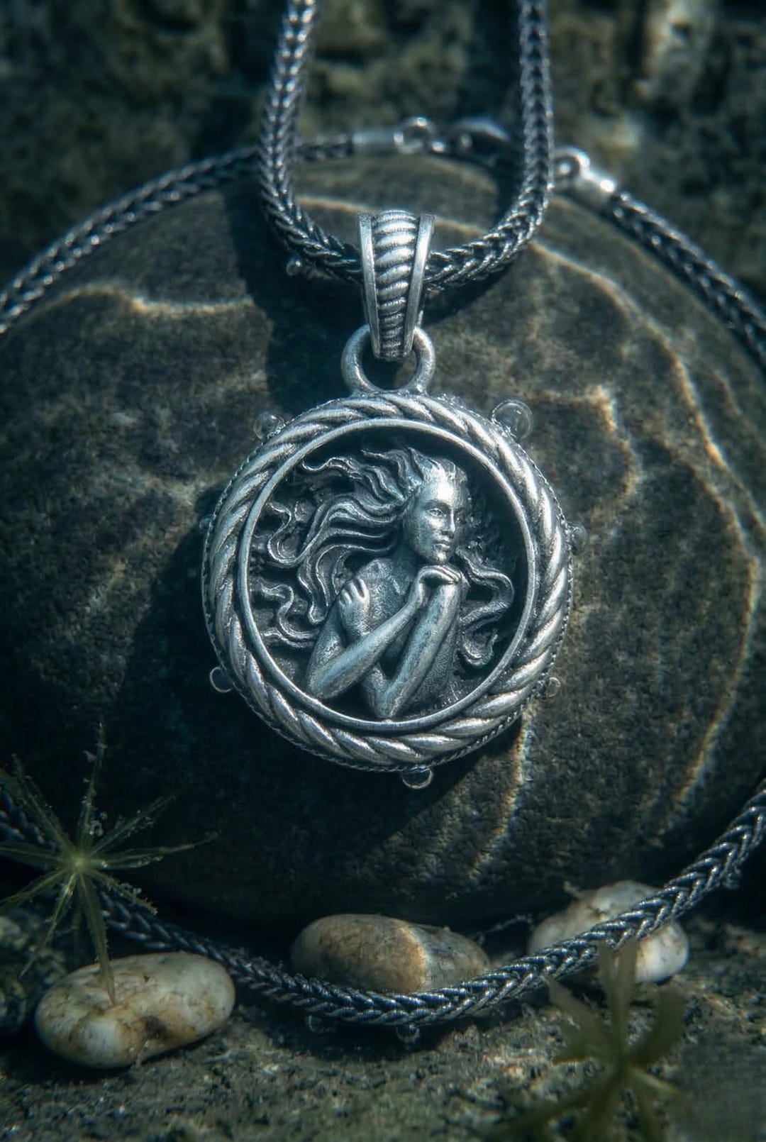 Sterling Silver Virgo Maiden Pendant Necklace Zodiac Medallion - Etsy