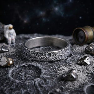 Moon Surface Ring - Etsy