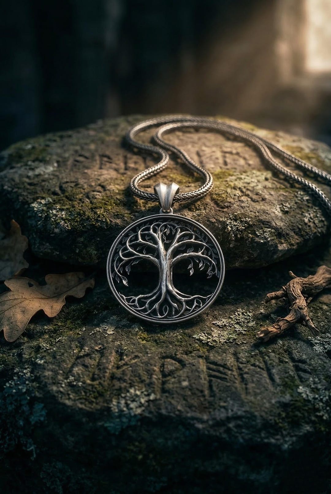 Sterling Silver Tree of Life Pendant Necklace Celtic Nature Medallion ...