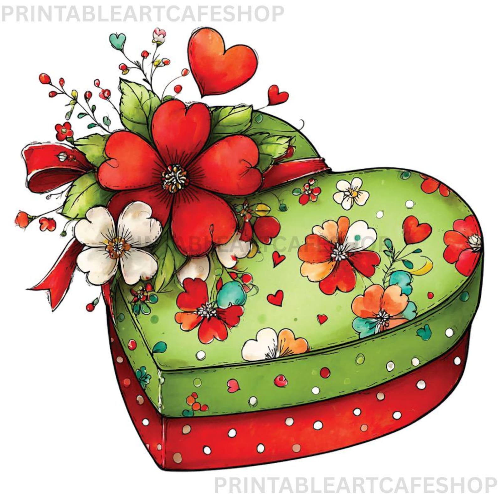 Valentine Gift Box Clipart Romantic Present Illustration Watercolor PNG ...
