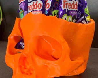 Halloween Skull Lolly Bowl | 3D Printed Gothic Treat Bowl | Trick or Treat Candy Party Decor