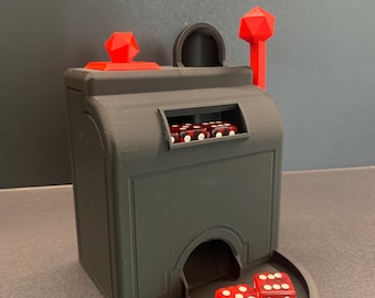 Slot Machine Dice Tower: 3D Printed Dice Roller & Storage