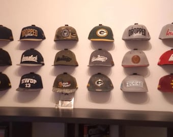 Minimalist Wall-Mounted Cap Display | Space-Saving Baseball Hat Storage | 3D Printed Organizer | Father's Day Gift
