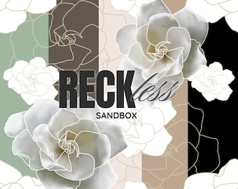 Gardenia Kiele | Seamless PNG | Surface Pattern | Neutral colors | Floral Pattern | Digital Instant Download | Beige Floral | Nude Floral