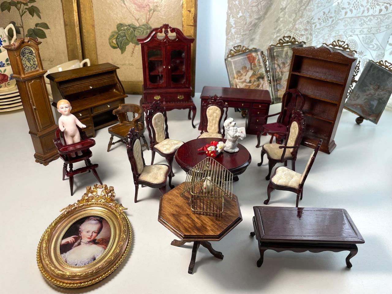 Vintage Doll House Wooden Furniture