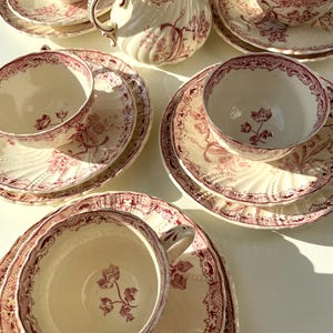 Cinco tazas de té TRIO - Sarreguemines FONTANGES