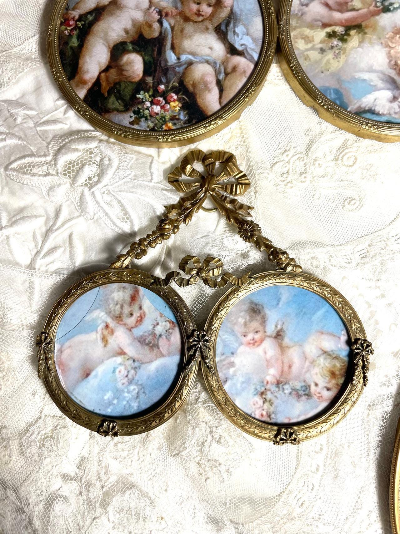 Antique French Ribbon Frame - Etsy UK
