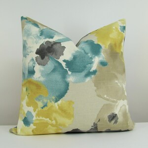 Floral Decorative Pillow Cover/ Double Sided Pillow/ Designer Throw Pillow Cover/ 3 Color Choice  Dew, Amber, Indigo/ #128