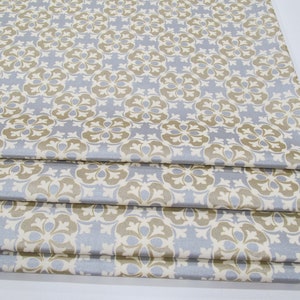 Gilded Faux Roman Shade/ Lined Mock Roman Valance/ Stationary Roman Shade/ Metalic Silver-Cream/ Custom Sizing Available! #174