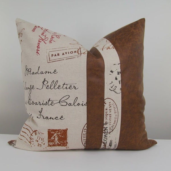French Script Pillow Etsy