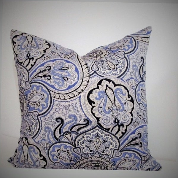 Black Paisley Pillow Etsy