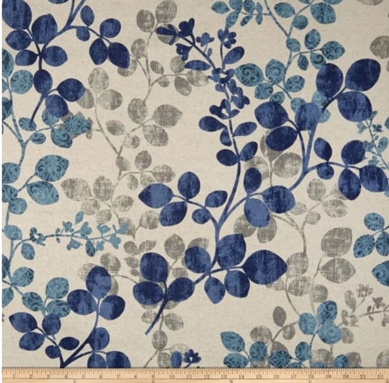 Denim Blue Straight Window Valance/ Richloom Cabrera Linen/ Etsy