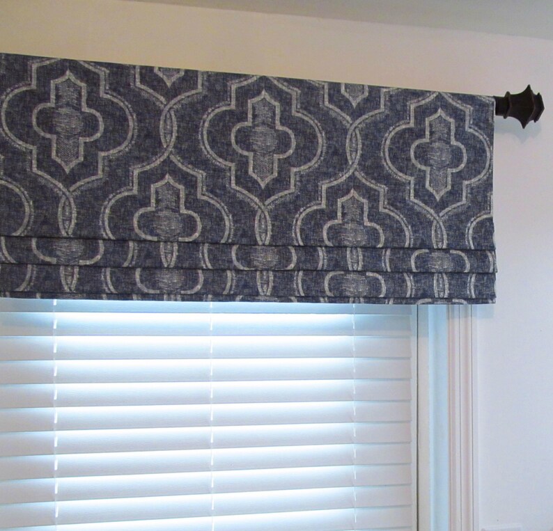 Faux Roman Shade Lined Mock Valance Premier Prints Newport Image 0