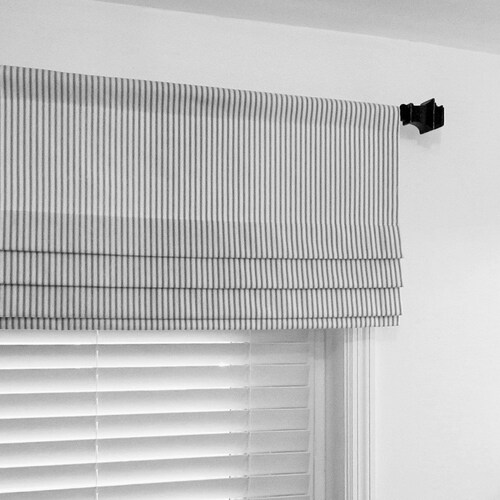 Faux Fake Roman Shade/ Lined Mock Valance/ Stationary Flat Etsy