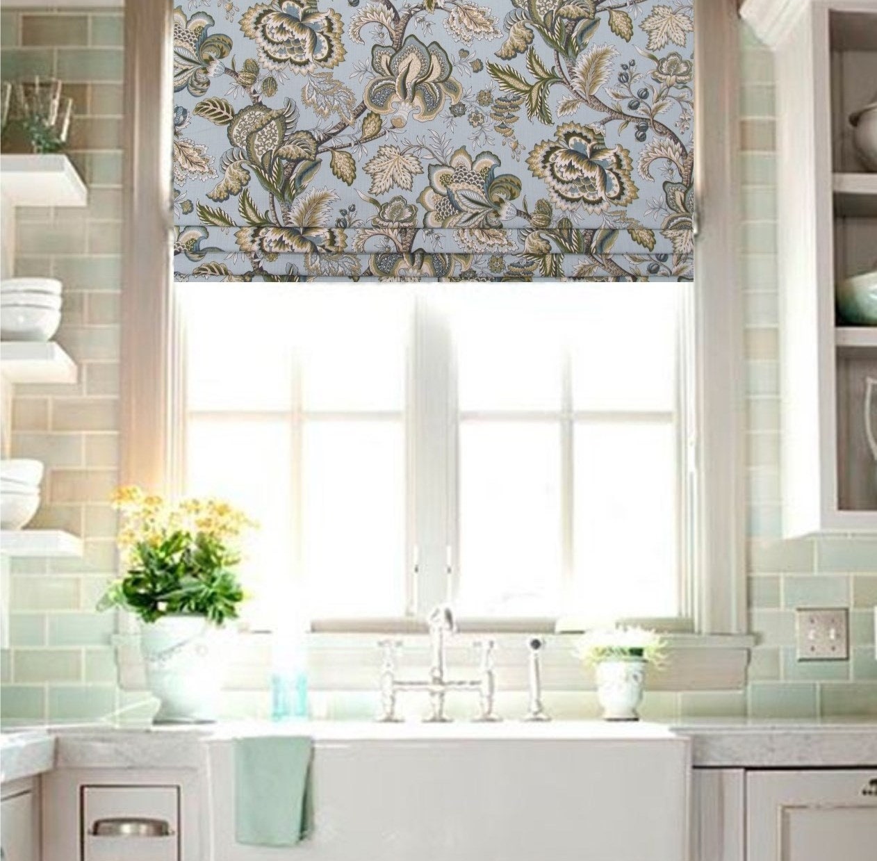 Faux Roman Shade Floral Mock Roman Valance Robert Allen