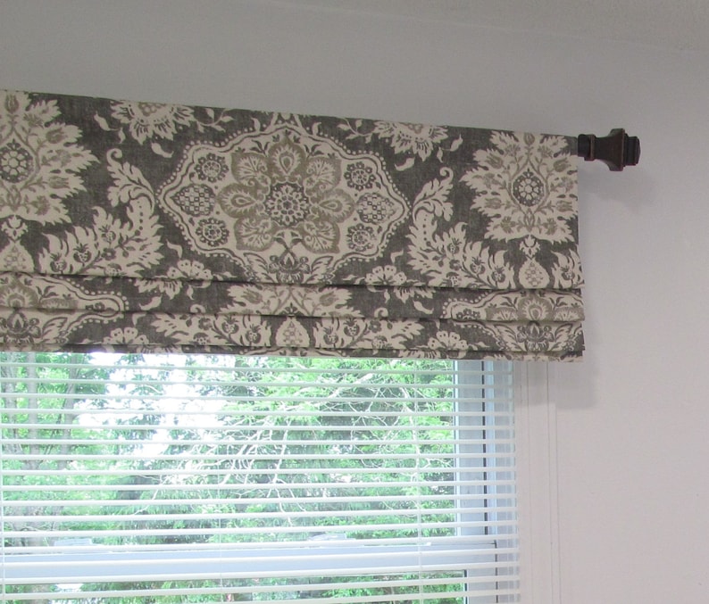 Faux Roman Shade/ Fake Roman Shade/ Lined Mock Valance/ Etsy
