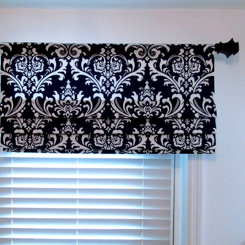 Fauxfake Roman Shade/ Lined Mock Roman Valance/ Boho Oriental Etsy