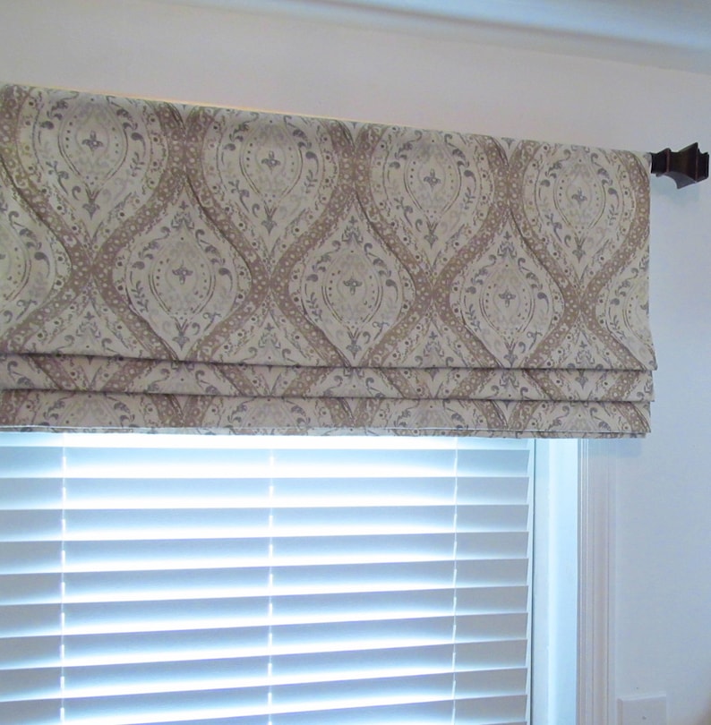 Faux Roman Shade Lined Mock Valance Fake Shades