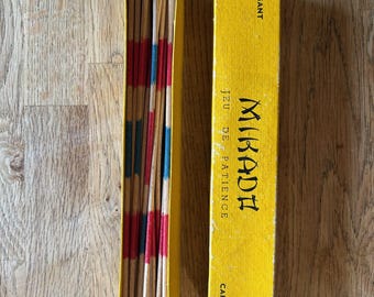 Mikado Classique en Bois pour Enfants - Avec Boîte de Rangement
