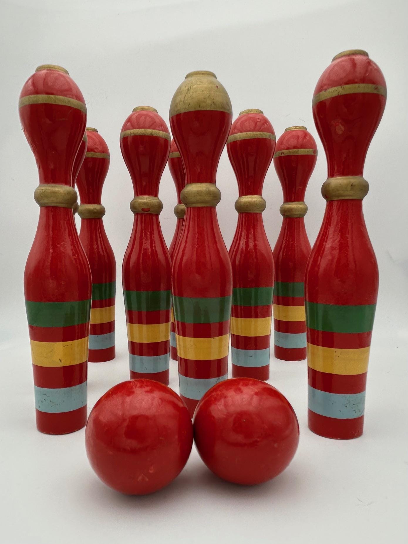 Boîte De Quilles Vintage En Bois - Moulin Roty - Jeu D'occasion