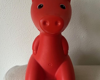 希少なIKEA Gullgris 豚の貯金箱、硬質PSプラスチック、23 cm、Monika