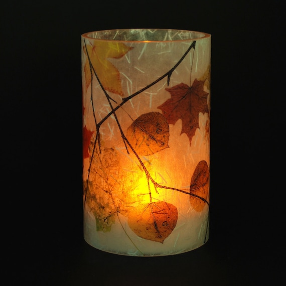 Fall Leaves Candle Holder 1 Small E Kandle Kufftm With Image 0