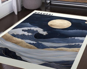 Tappeto giapponese ondulato: Wabi Sabi Zen Art, tappeto decorativo antiscivolo