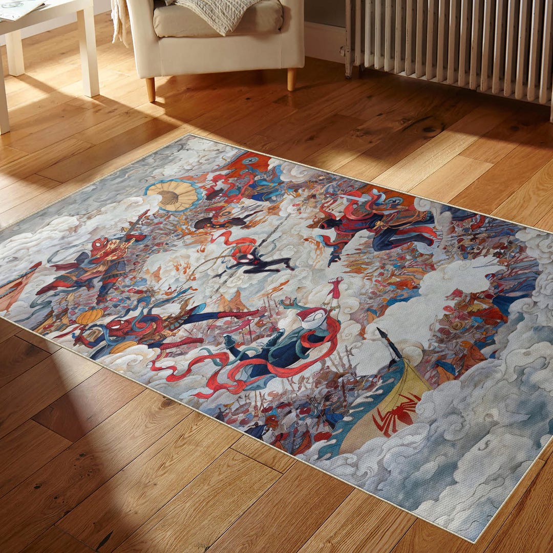 Digital Print Rug Designs Spider-verse Digital Print Rug, Modern Abstract Design - Etsy
