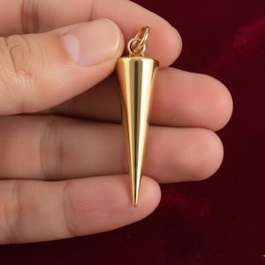 Sterling Silver Pendulum Charm Pendant, Handmade Spike Jewelry