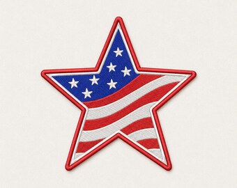 Amerikanische Flagge Stern Stickmuster, 4th of Jul 2011 Maschinendatei (Digitaler Download)
