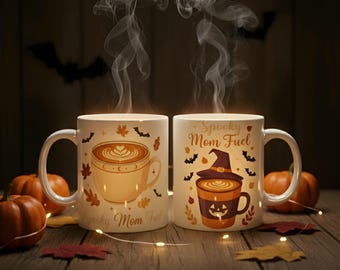 Spooky Mom Fuel Mug: Halloween Coffee Cup, Witchy Gift