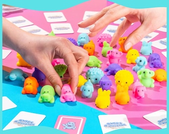 Kids Card Game for Ages 4+ | Family Card Game | Travel Game for Kids | Memory Matching Game | Sensory Toy | Swipe the Squishie