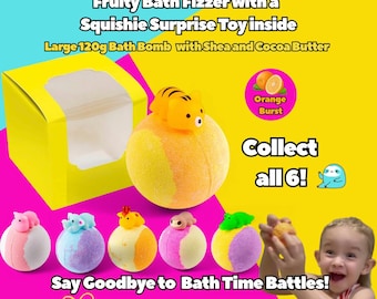 Jungle Squishie Toy Bath Bomb | Orange, Shea & Cocoa Butter