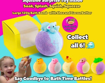 Passion Fruit Bath Bomb | Surprise Squishie Jungle Animal Toy