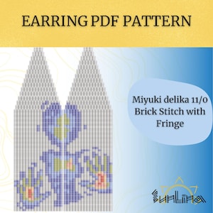 Thermal Vision Earrings PDF Pattern – Human Silhouette, Heat Map Style, Brick Stitch Fringe