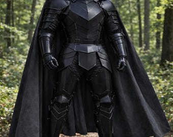 Black Knight Full Armor Suit | Handmade Medieval Steel Costume | Gothic LARP Cosplay