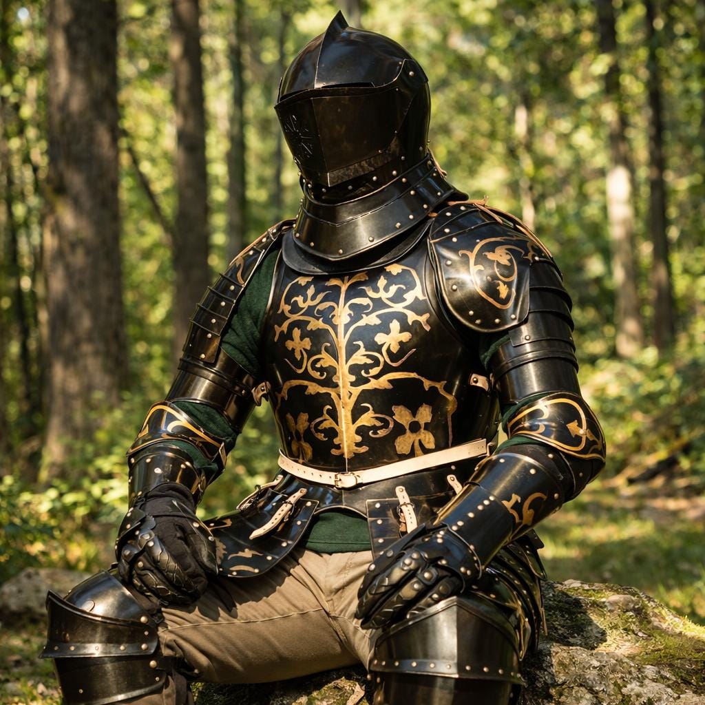Wearable Medieval Knight Full Armor Suit | Black Gothic Steel Cosplay ...