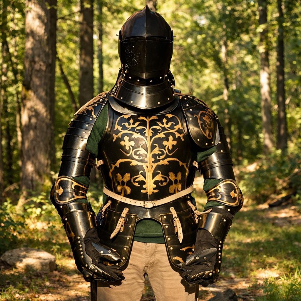 Wearable Medieval Knight Full Armor Suit | Black Gothic Steel Cosplay ...