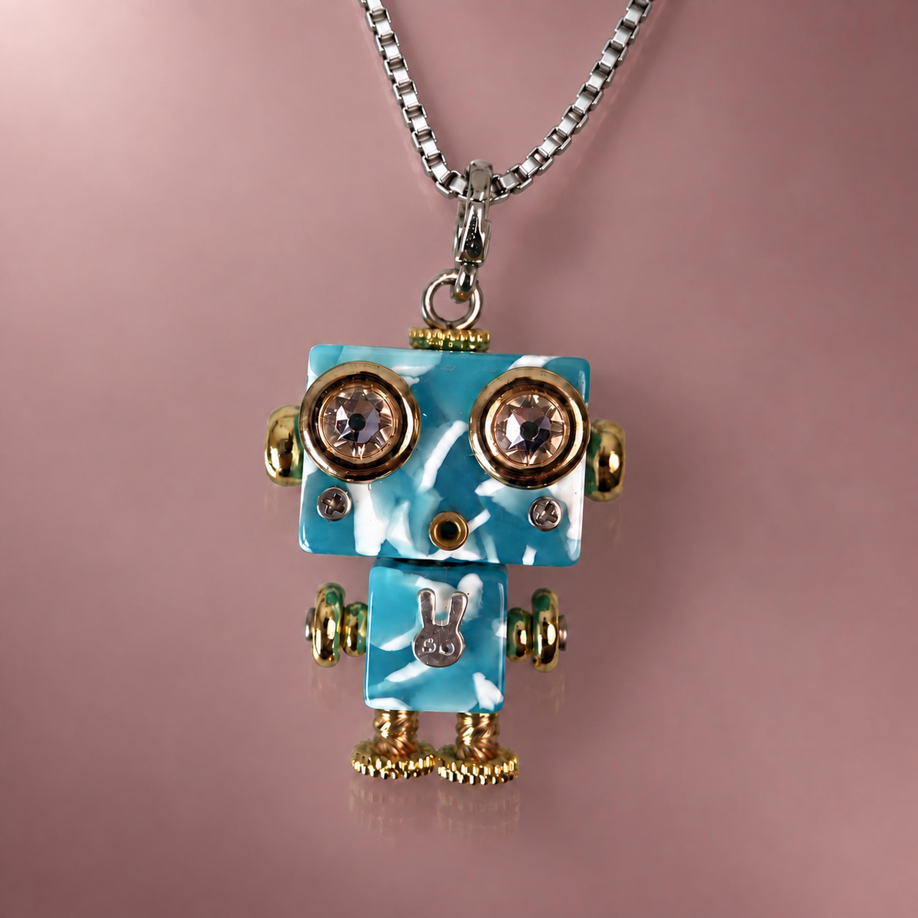 Robot Necklace - Etsy