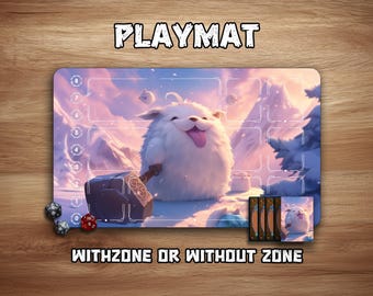 Riftbound  Playmat | Mighty Poro  | 24"x 14"| Withzone| LOL TCG Game Mat