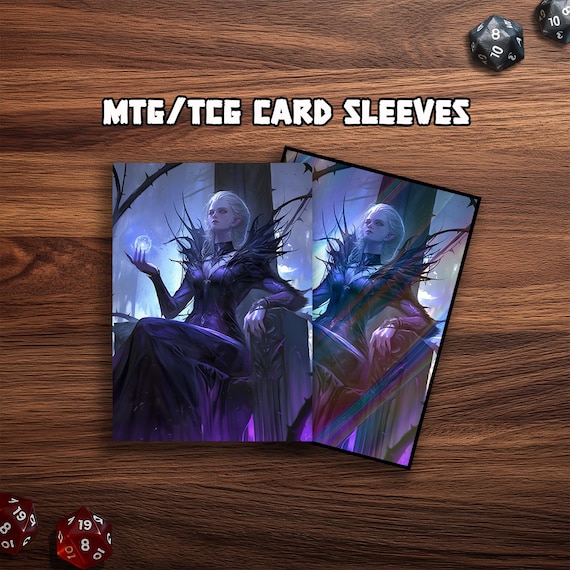 mtg elf card sleeves MTG Sleeves 100, Matte Finish TCG Card Sleeve Protectors, Elf Themed Card Sleeve, Gifts for Gamers, MTG Accessories