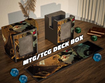 Riftbound Deck Box With Commander Display | Pirate-themed Poro | Leather Card Storage | Hold 100+ Cards