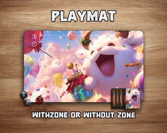 Riftbound Playmat | Holiday Poro | 24"x 14"| Withzone| LOL TCG Game Mat
