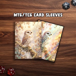 owl card sleeves MTG Sleeves, TCG Card Sleeve Protectors, Owl Themed Card Sleeve, Gifts for Gamers, MTG Accessories