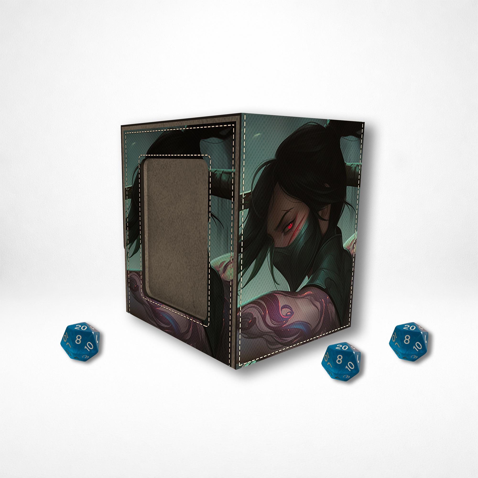 Riftbound Deck Box With Commander Display | Leather Card Storage