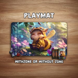 Tapete de juego Riftbound / Beemo / 24" x 14" / Withzone / Tapete de juego LOL TCG